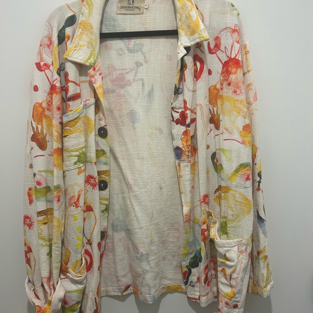 Fashion Brand Company Nightmare Stains Print Jacket